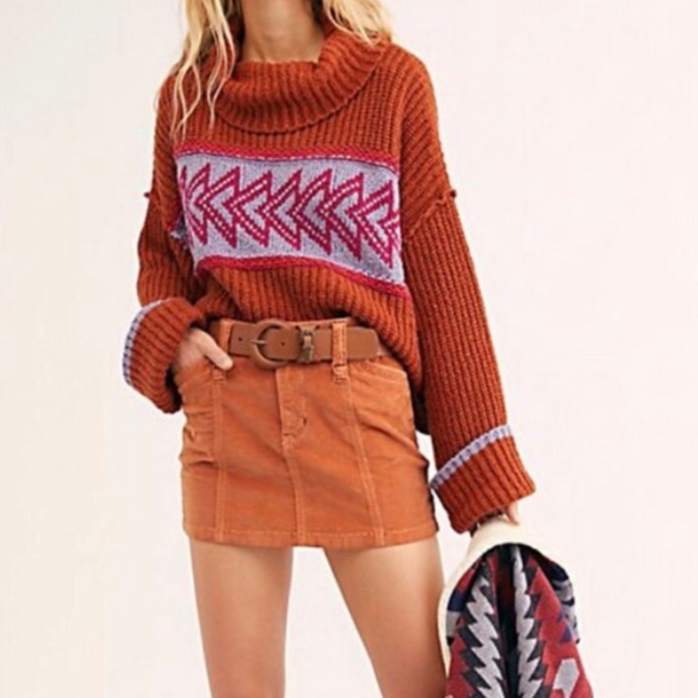 Free People Greater Than Sweater ColorBlock - Picture 1 of 14
